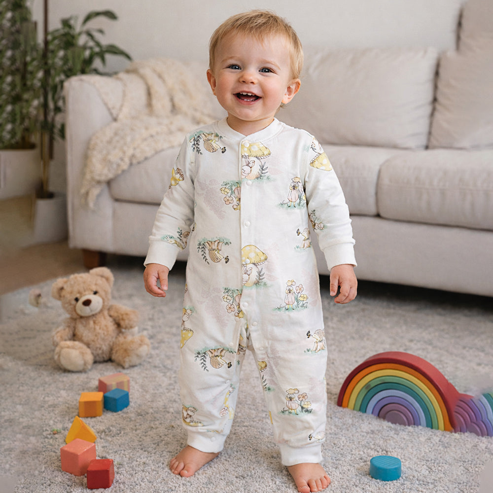 Cute Hedgehog, Full Sleeves Jumpsuit Romper for Tiny Toddlers