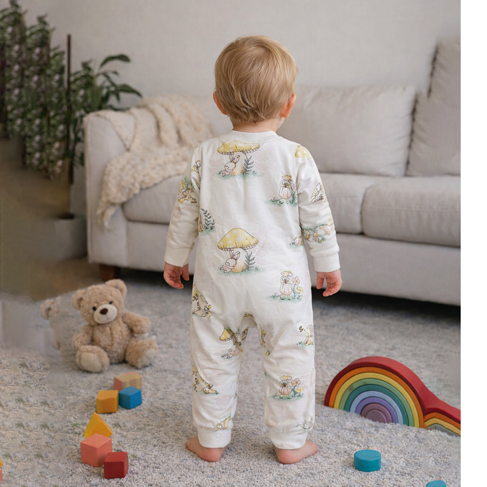 Cute Hedgehog, Full Sleeves Jumpsuit Romper for Tiny Toddlers
