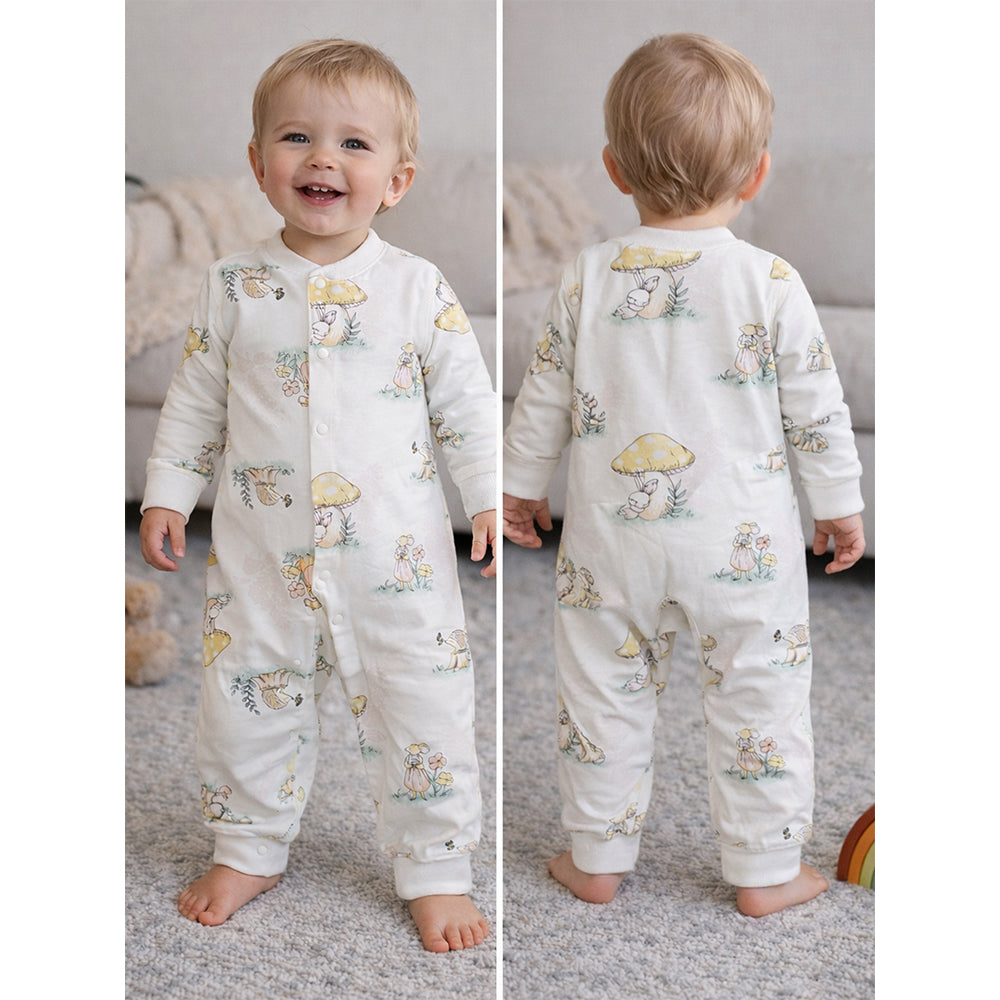Cute Hedgehog, Full Sleeves Jumpsuit Romper for Tiny Toddlers