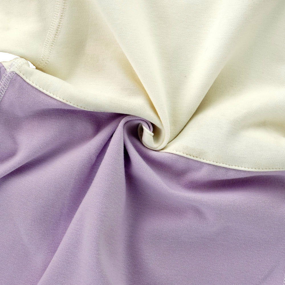 Purple & Cream  Butterfly full sleeves jumpsuit style Romper for Tiny Toddlers