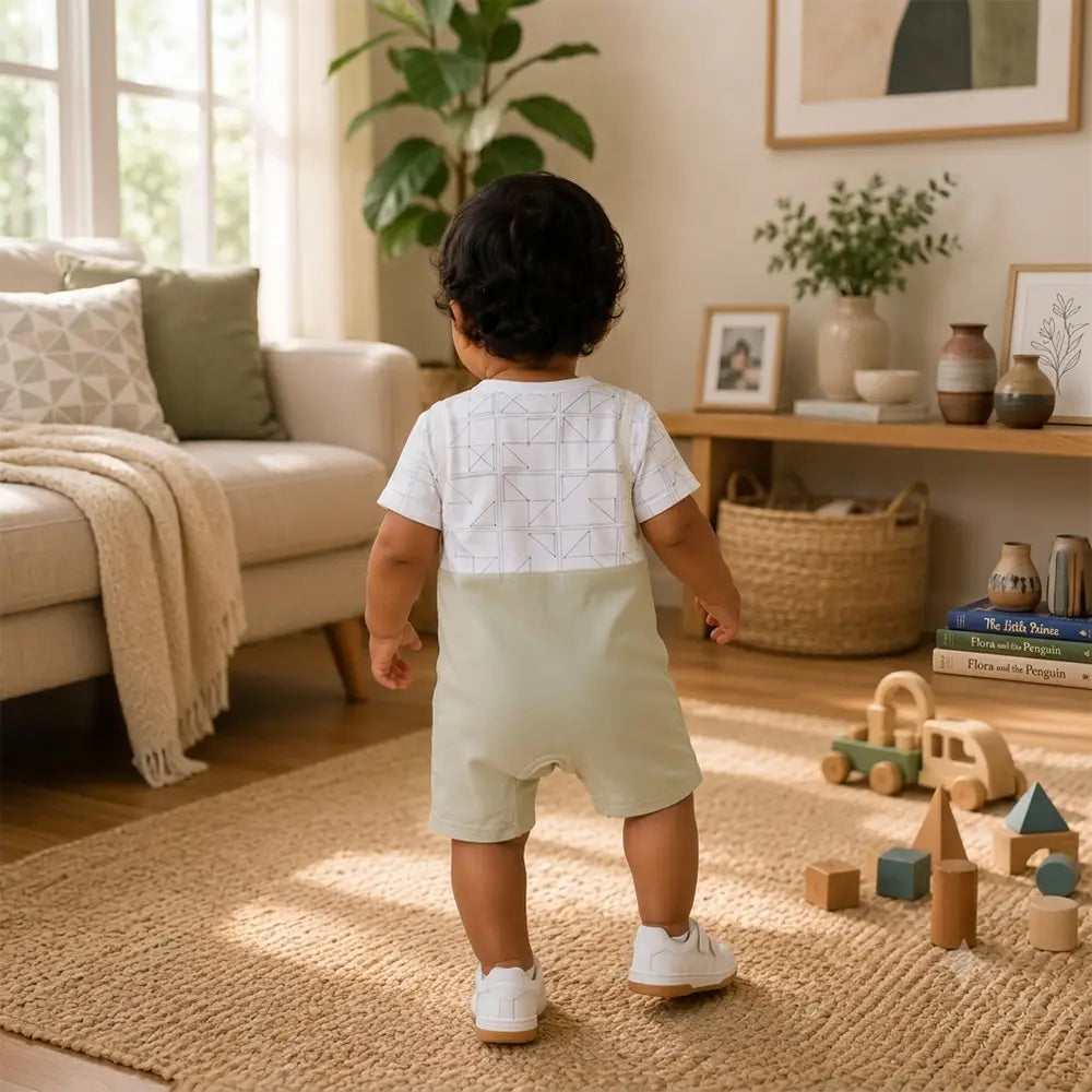 Smart 3D Puppy Face Suspender-Style Romper for Tiny Toddlers