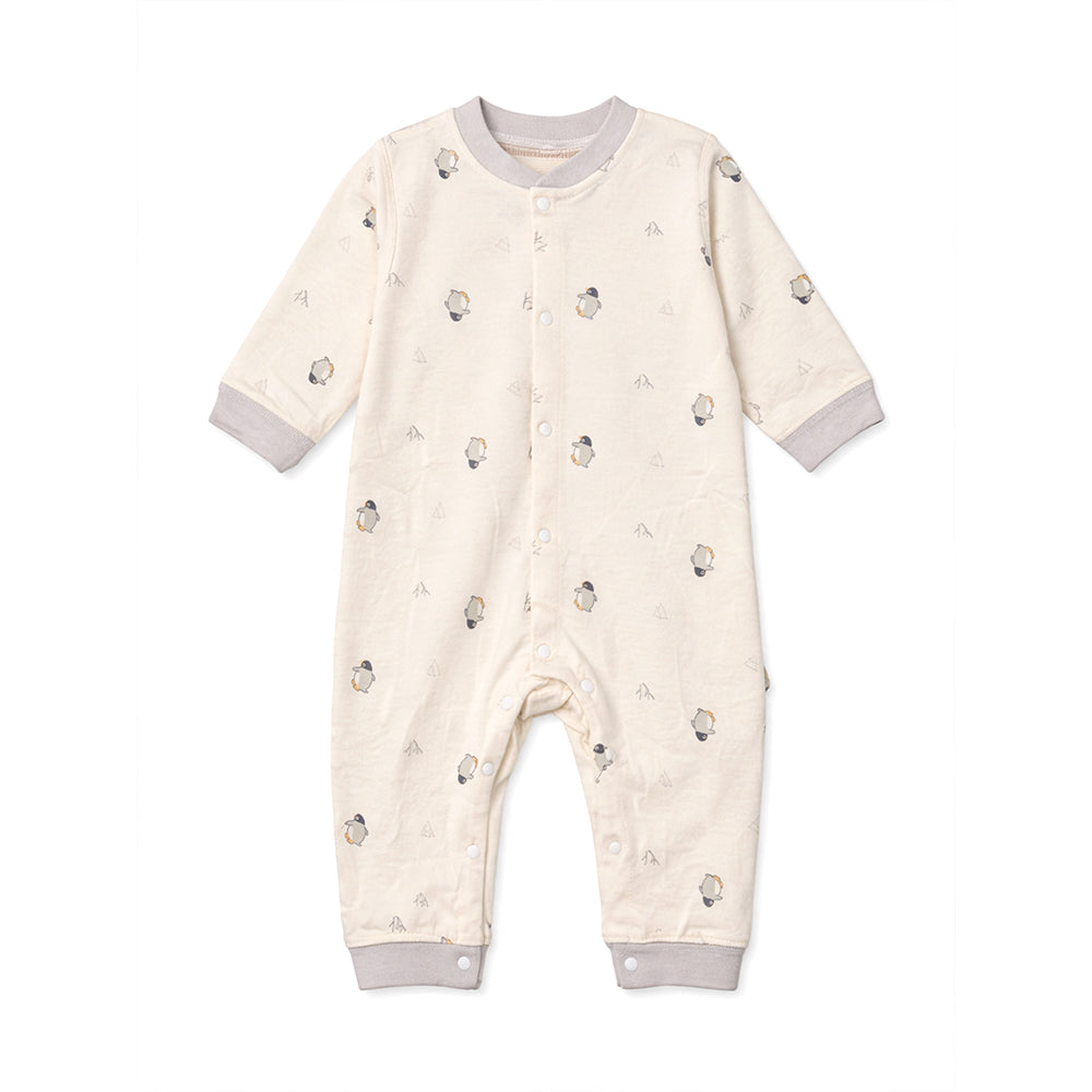 Small Penguins, Full Sleeves Jumpsuit Romper for Tiny Toddlers