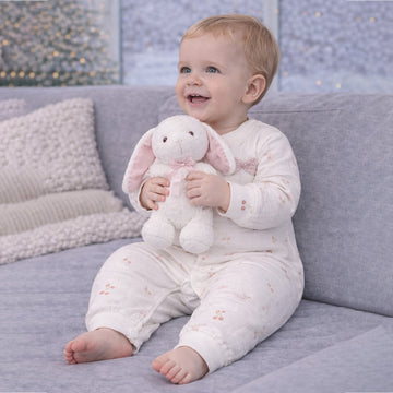 Pink Bow and Cherry, Full Sleeves Jumpsuit Hoodie Romper for Tiny Toddlers