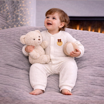 Hello Bear, Full Sleeves Jumpsuit Hoodie Romper for Tiny Toddlers