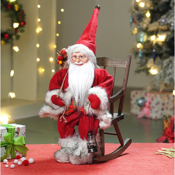 20 inches Rocking chair Santa Christmas Home and Table Décor