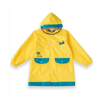 Bright Yellow Dino Raincoat for Adults & Teens