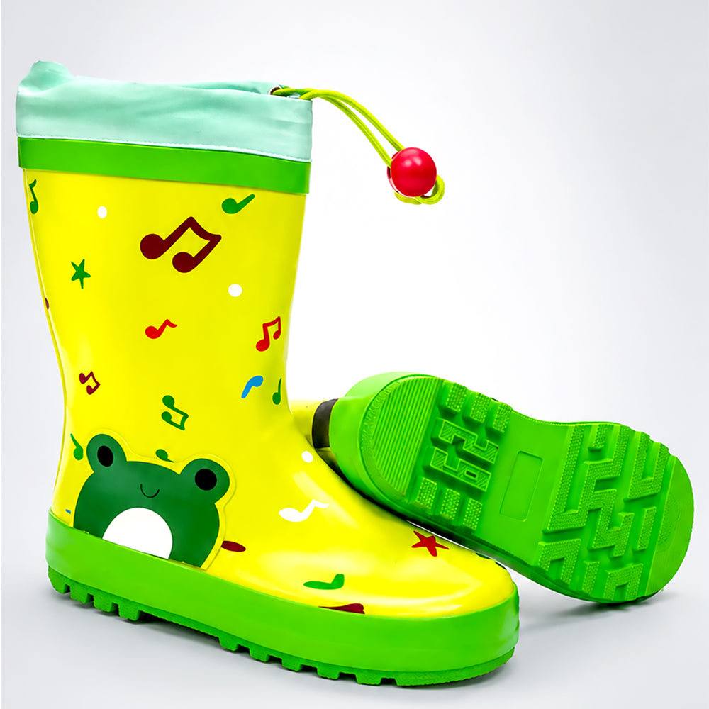 Happy Frog  Flexible Rubber Rain Gumboots for Toddlers and Kids