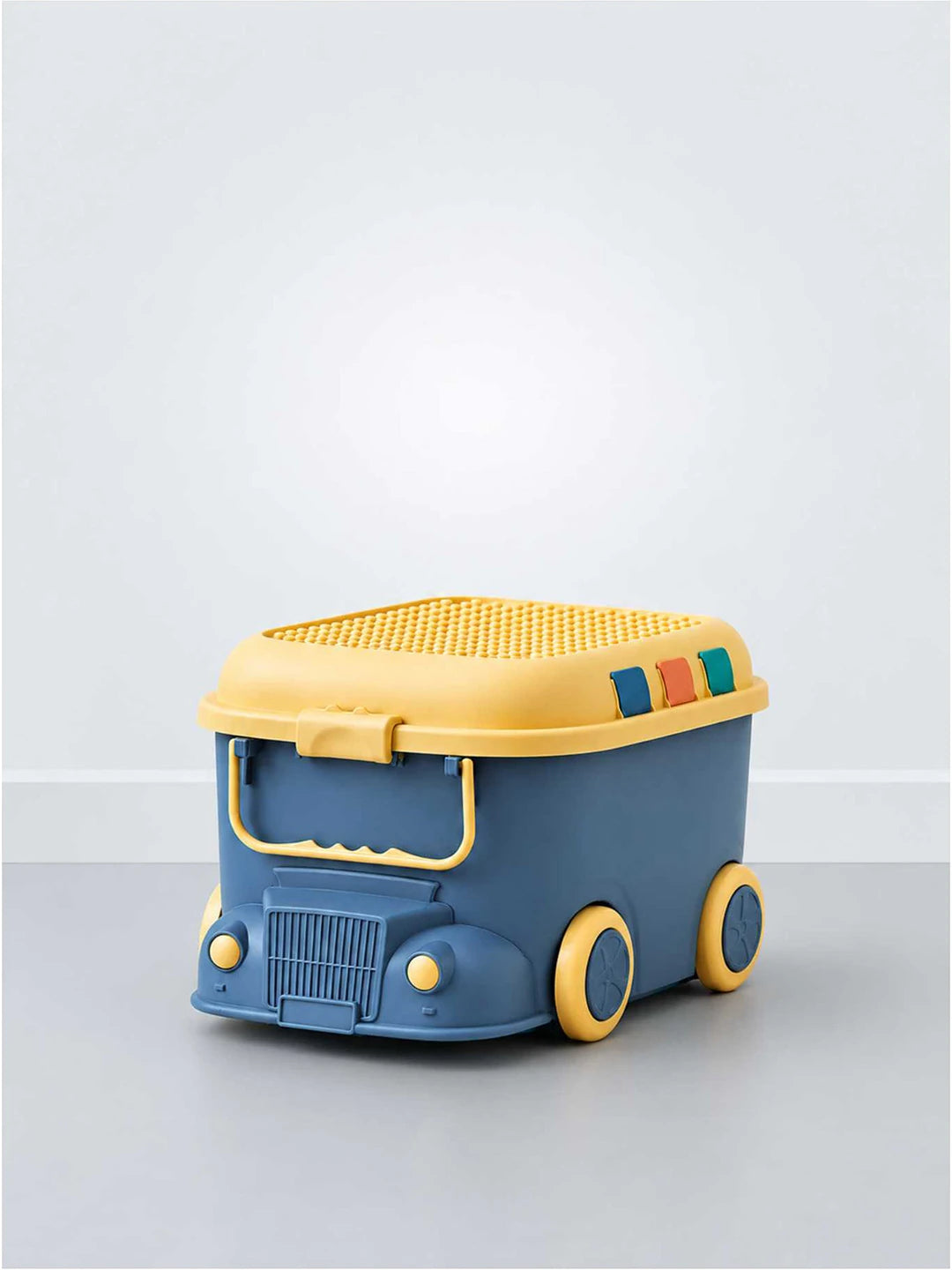 Blue Cartoon Toy Bus-Shaped Kids Mini Toys/Cars Storage Box