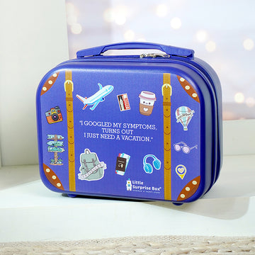 Travel theme Hardcase Travel Vanity Style Suitcase.