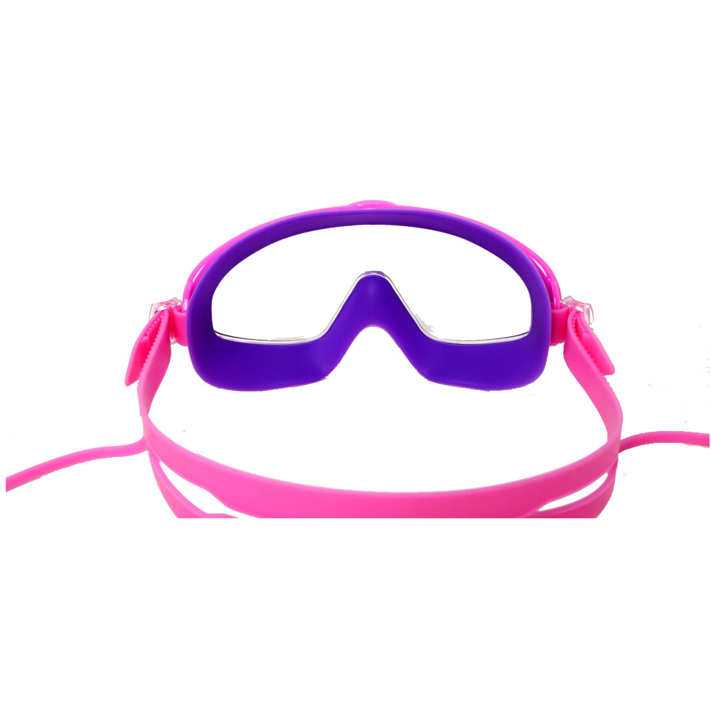 Pink Purple two border Anti Fog UV Protection Leakproof Design Swim Goggles for Kids, 4yrs  - 10yrs