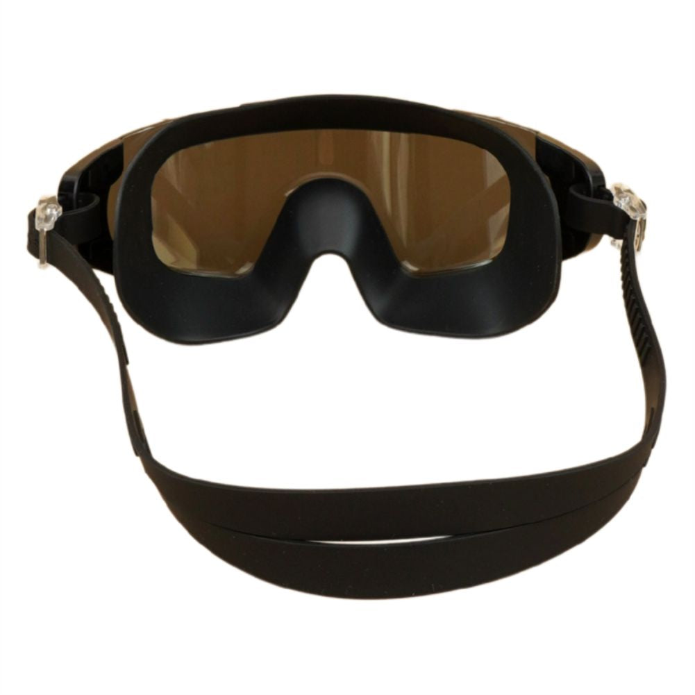 Black with Silver Full Glass panel styled Anti Fog UV Protection leakproof design Swim Goggles for Adults