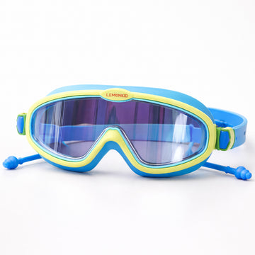 Blue & Green Anti-Fog UV Protection Leakproof Swim Goggles for Kids, 4–10 Years