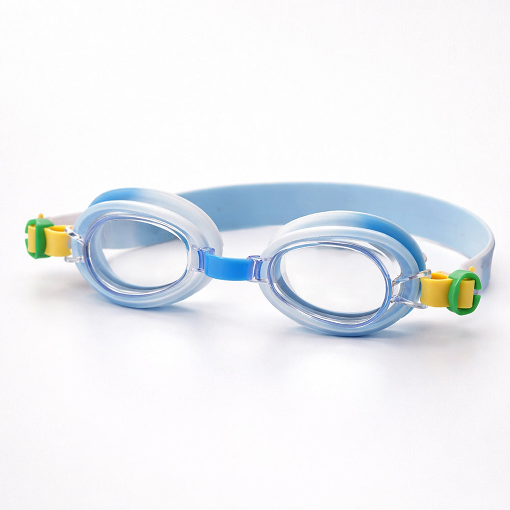 Blue & Green Croc Face, Anti Fog UV Protection Leakproof Design Swim Goggles for Kids, 5yrs - 10yrs