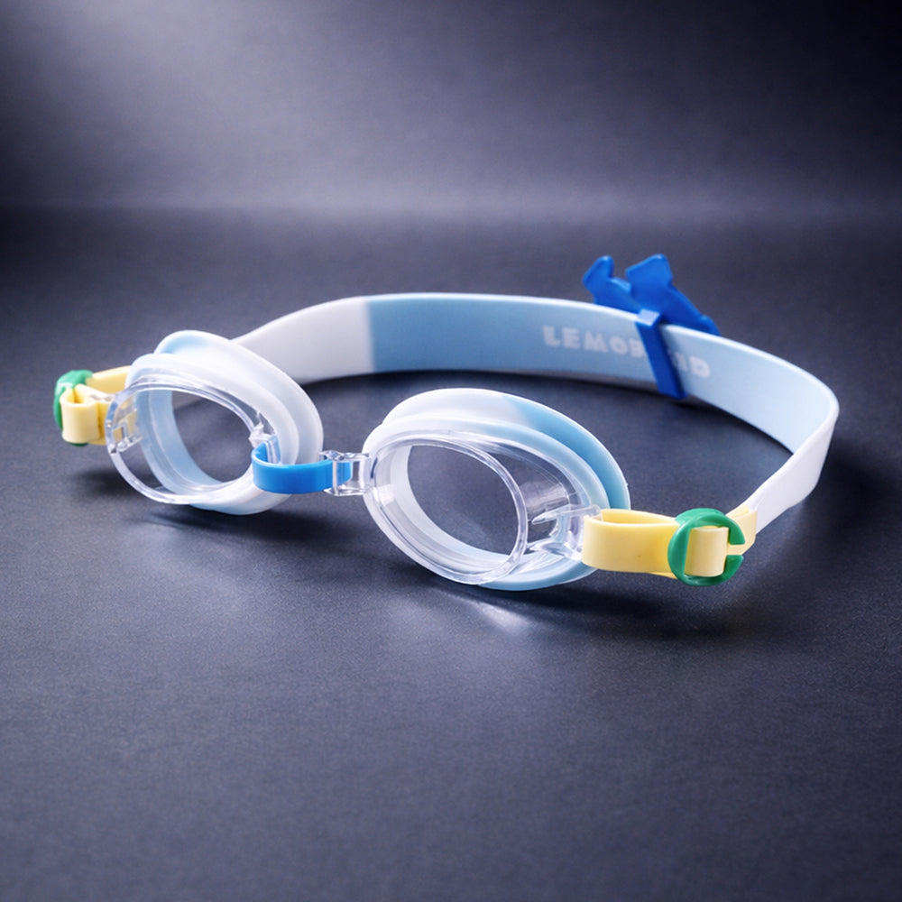 Blue & Green Croc Face, Anti Fog UV Protection Leakproof Design Swim Goggles for Kids, 5yrs - 10yrs
