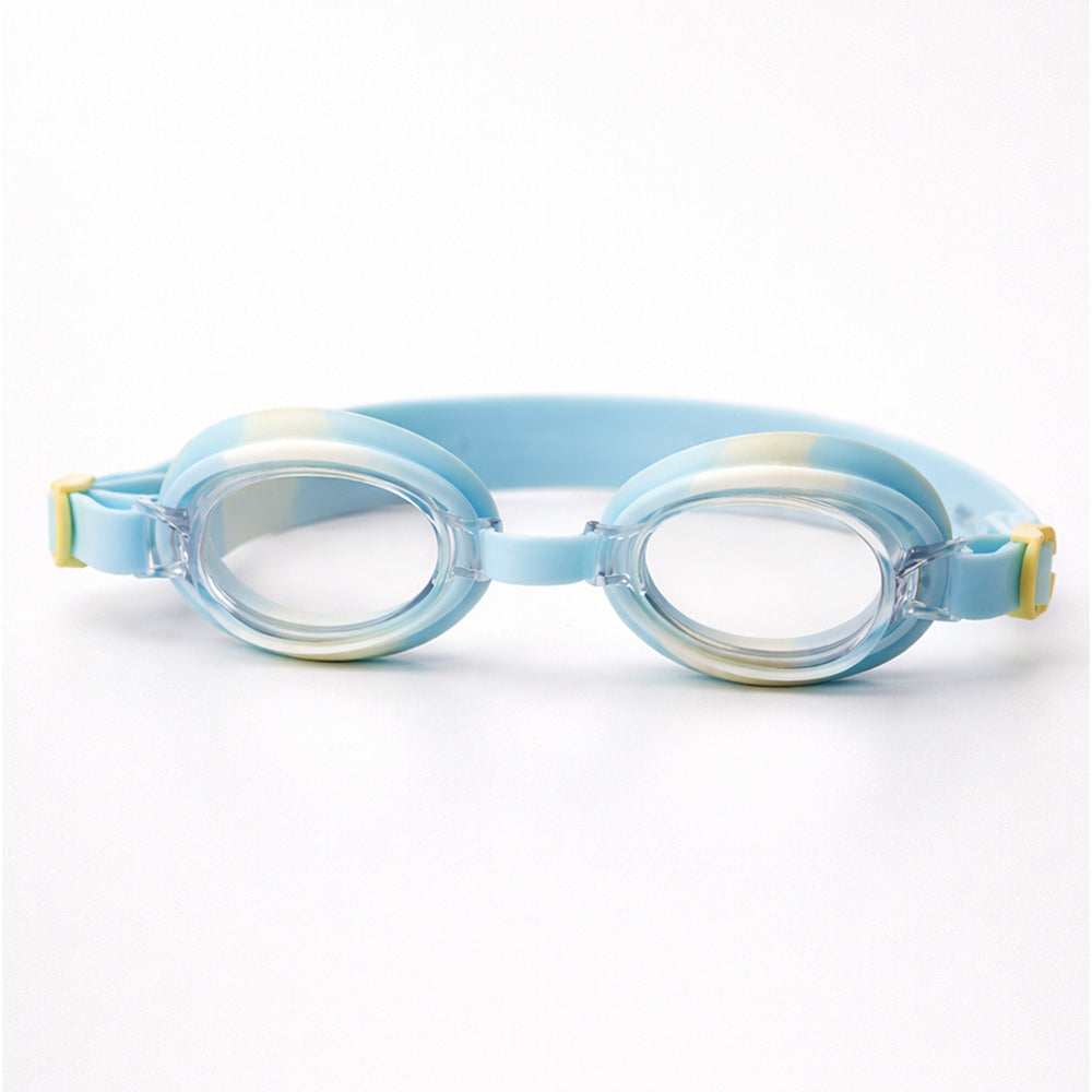 Blue & Yellow Dog Face, Anti Fog UV Protection Leakproof Design Swim Goggles for Kids, 5yrs - 10yrs