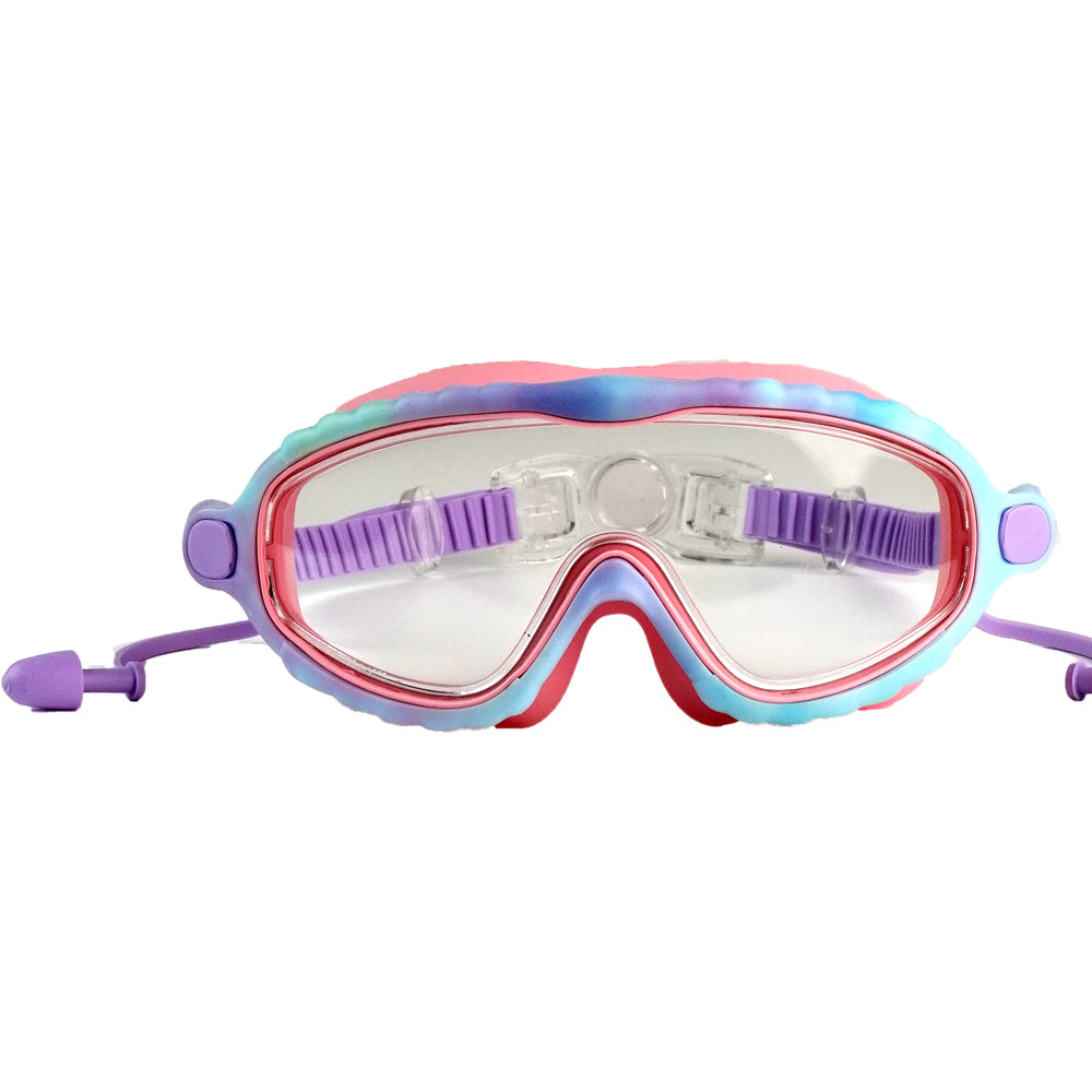 Pink & Blue Bubble Anti Fog UV Protection Leakproof Design Swim Goggles for Kids, 4yrs  - 10yrs