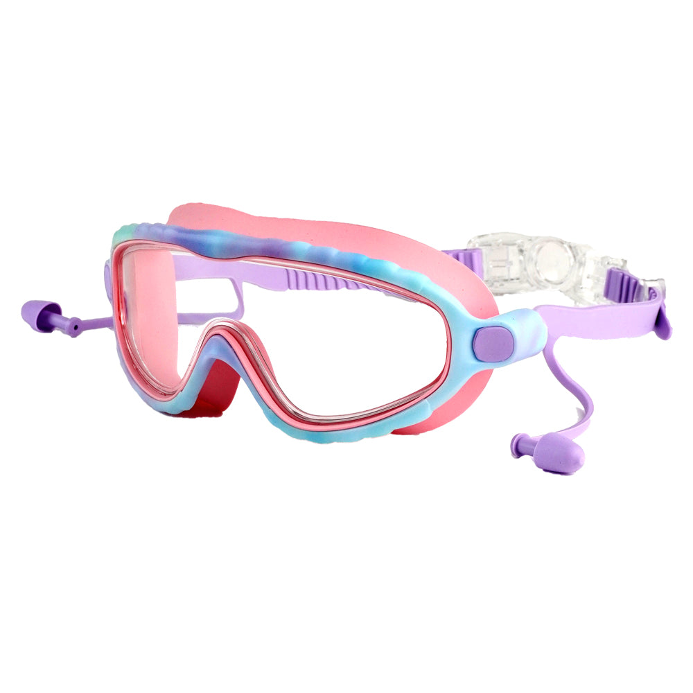 Pink & Blue Bubble Anti Fog UV Protection Leakproof Design Swim Goggles for Kids, 4yrs  - 10yrs