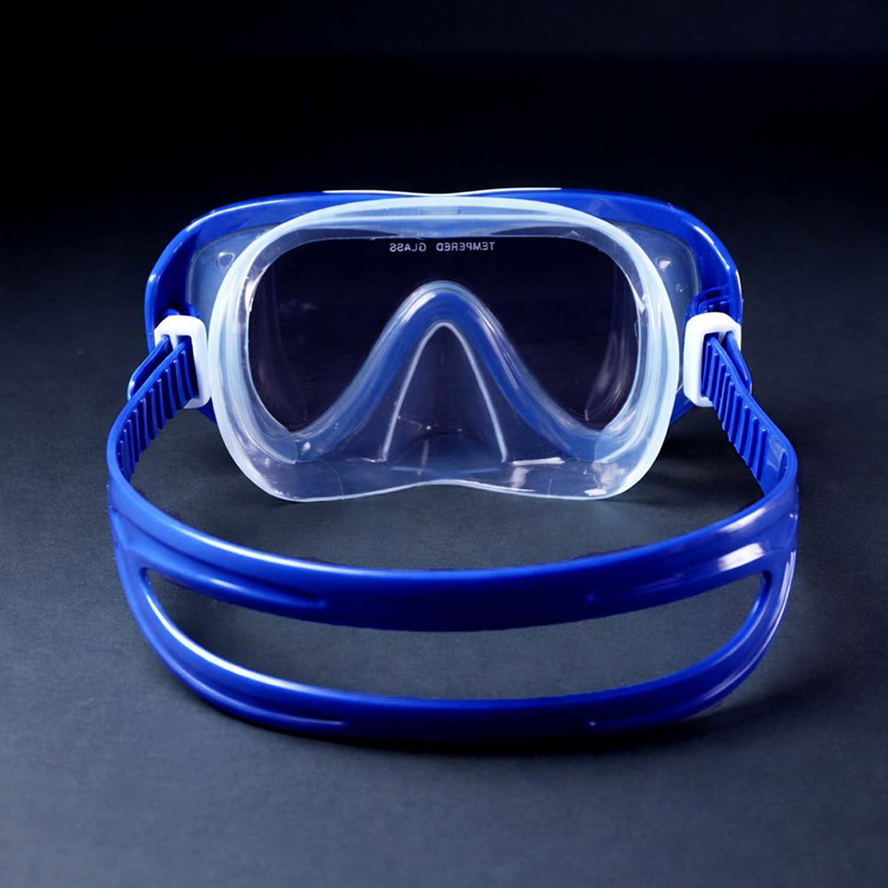 Snorkelling Scuba Diving Mask, Navy Blue Anti Fog Snorkelling-Style Swim Goggles for Kids & Adults, 10yrs and above