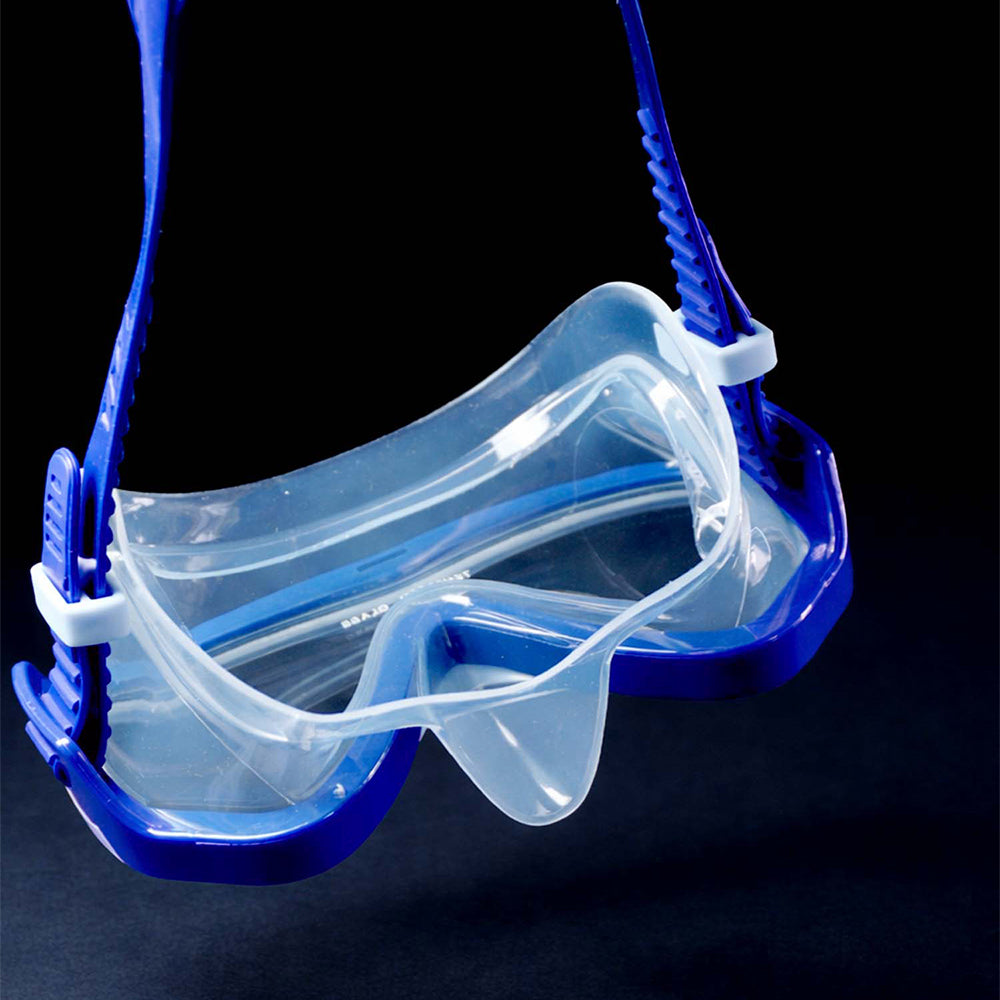 Snorkelling Scuba Diving Mask, Navy Blue Anti Fog Snorkelling-Style Swim Goggles for Kids & Adults, 10yrs and above