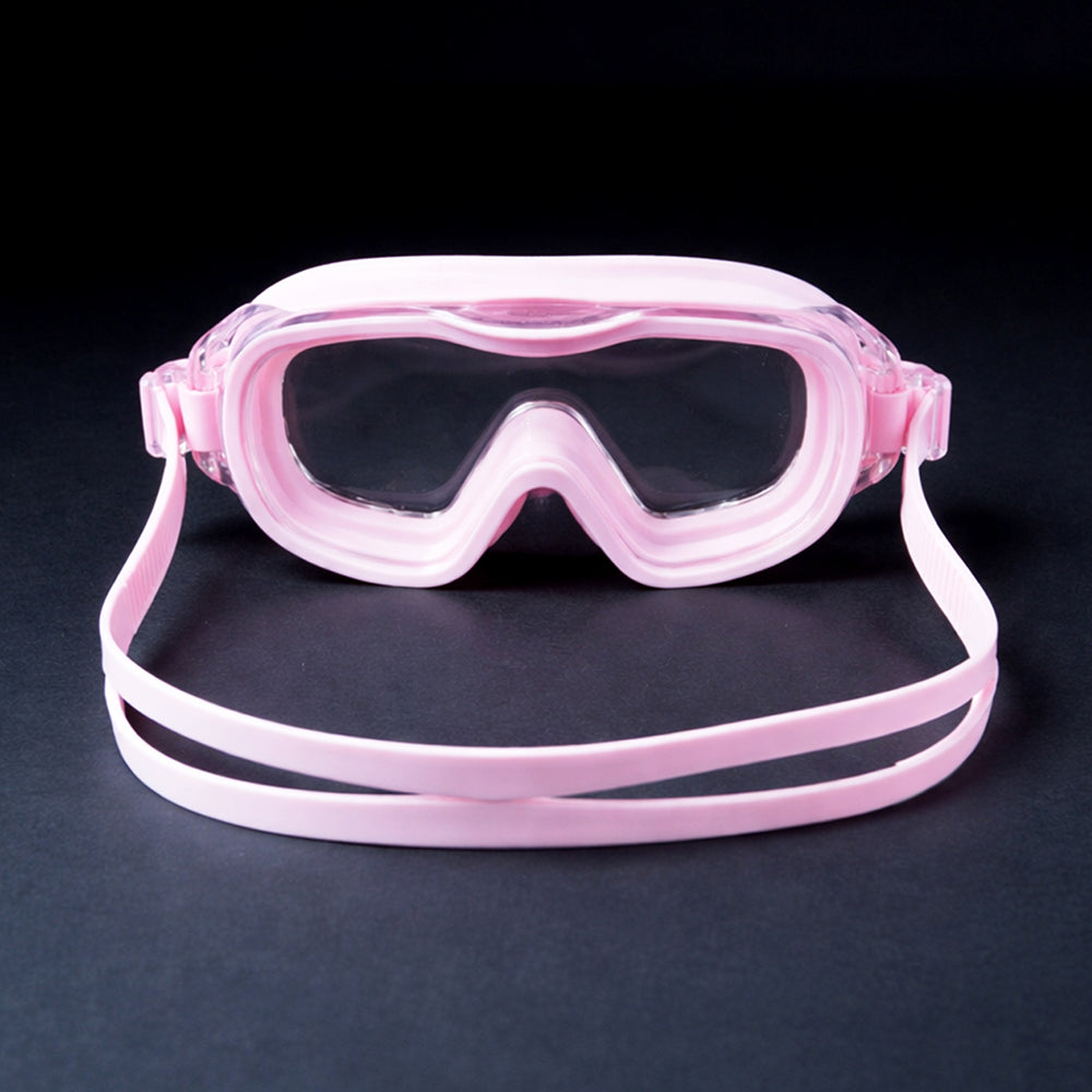 Pink 3dash Glass panel styled Anti Fog UV Protection leakproof design Swim Goggles for 12 years + & Adults