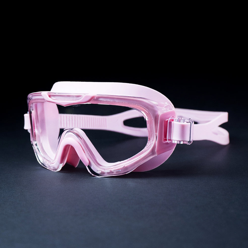 Pink 3dash Glass panel styled Anti Fog UV Protection leakproof design Swim Goggles for 12 years + & Adults