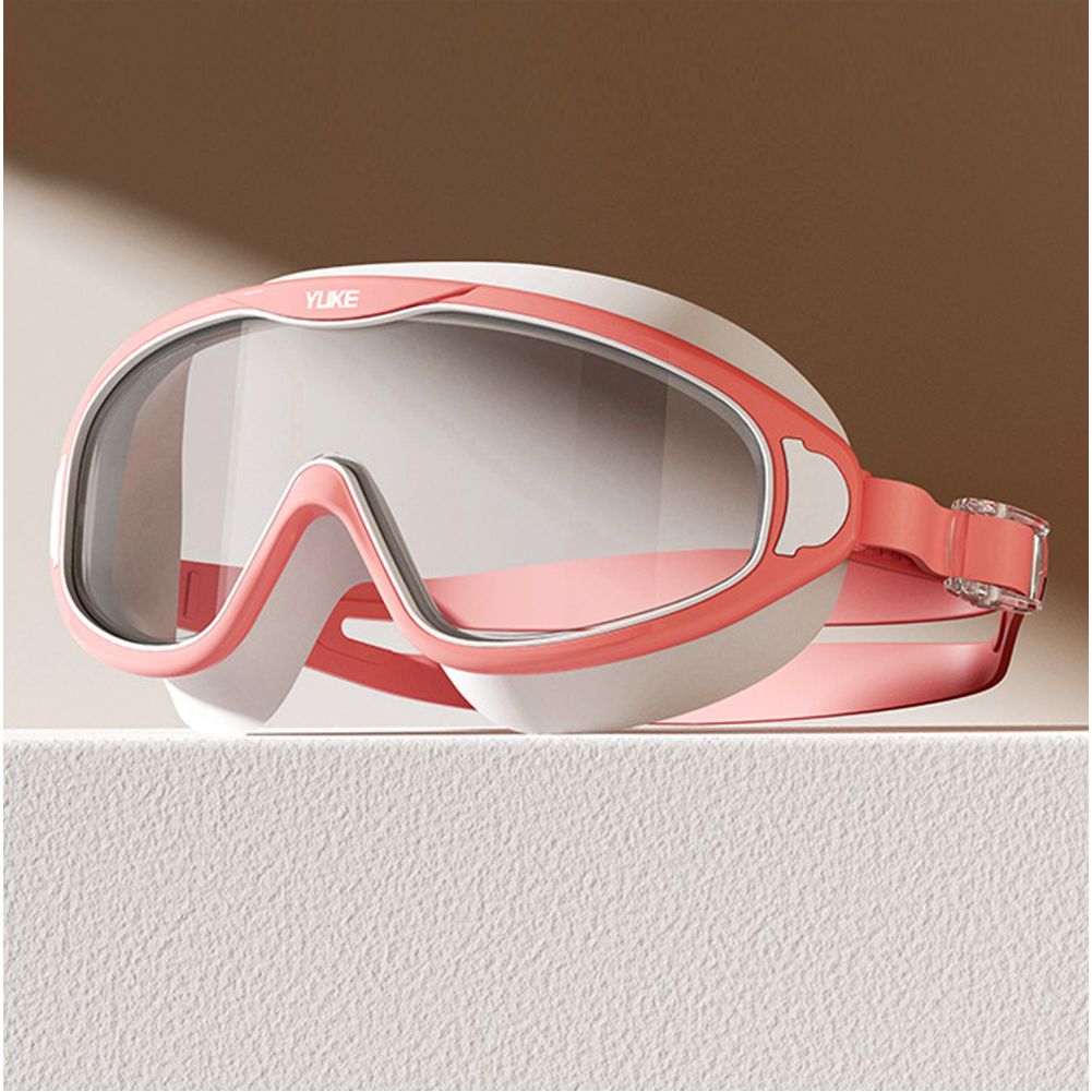 Pink  with White Button style Anti Fog UV Protection leakproof design Swim Goggles for Adults
