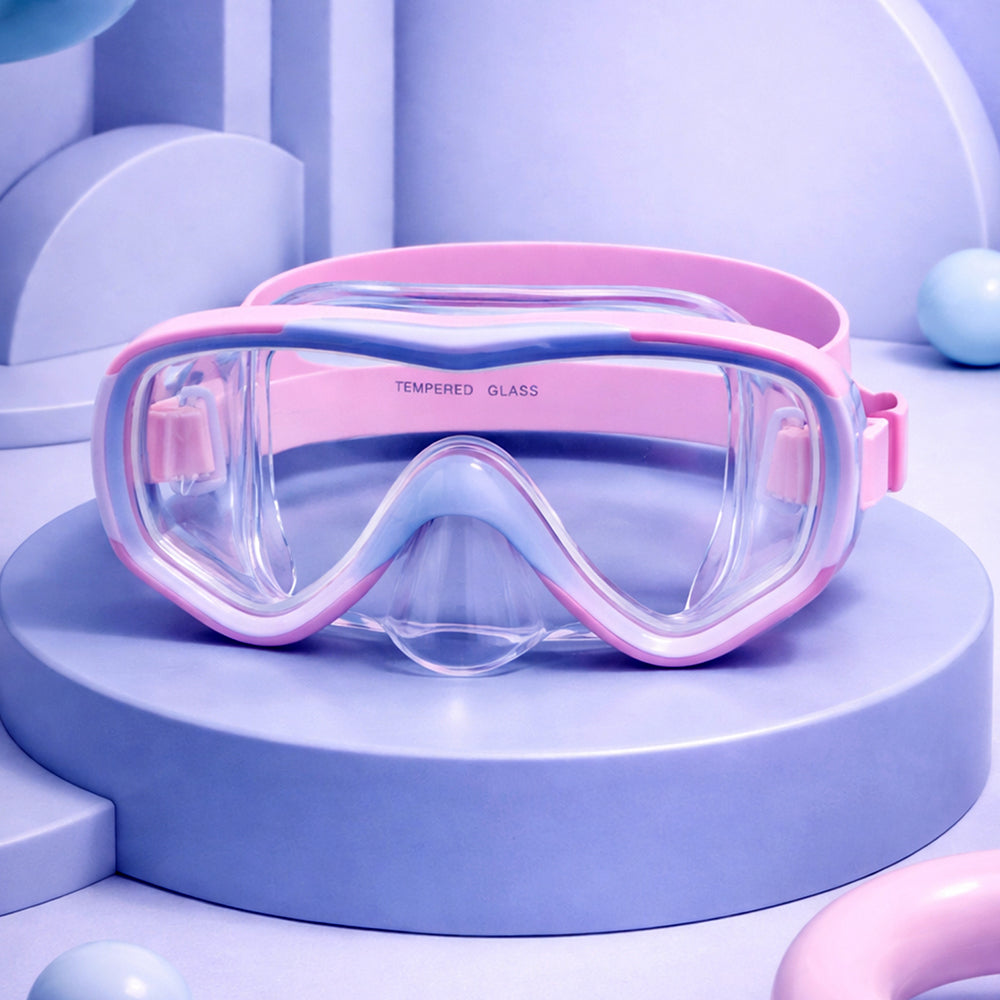 Snorkelling Scuba Diving Mask Pink Blue Anti Fog underwater snorkelling Goggles for Kids & Adults, 10yrs and above