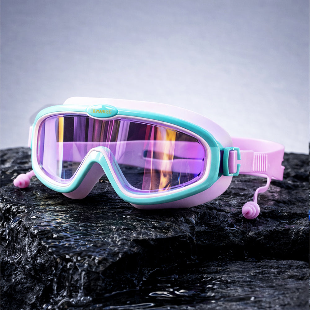 Pink & Mint Anti-Fog UV Protection Leakproof Swim Goggles for Kids, 4-10 Years