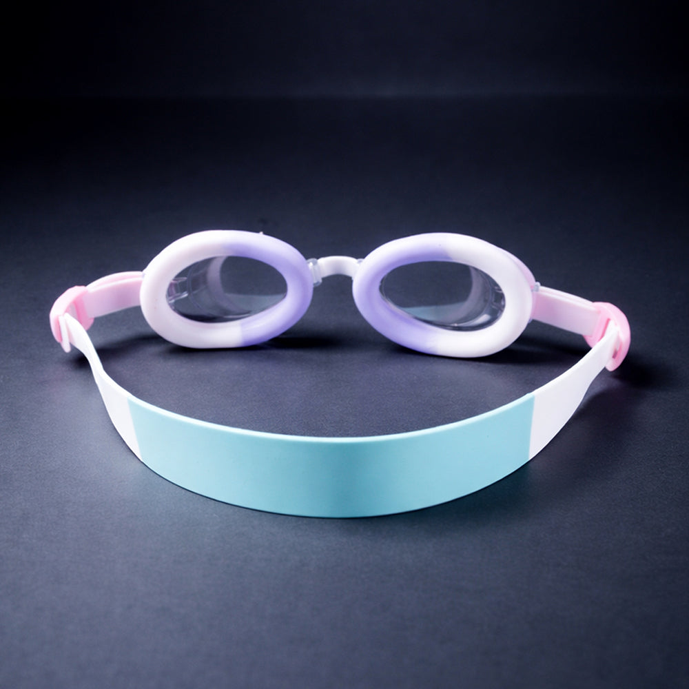 Pink & White Bow Face, Anti Fog UV Protection Leakproof Design Swim Goggles for Kids, 5yrs - 10yrs