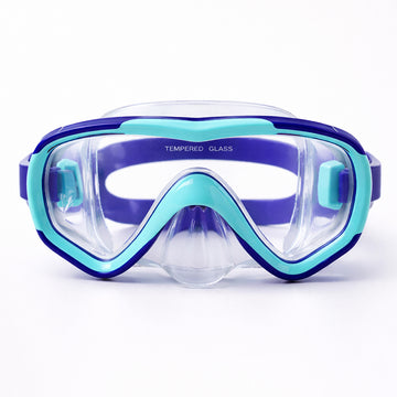 Snorkelling Scuba Diving Mask , Purple Blue Anti Fog Snorkelling-Style Swim Goggles for Kids, for Kids & Adults, 10yrs and above