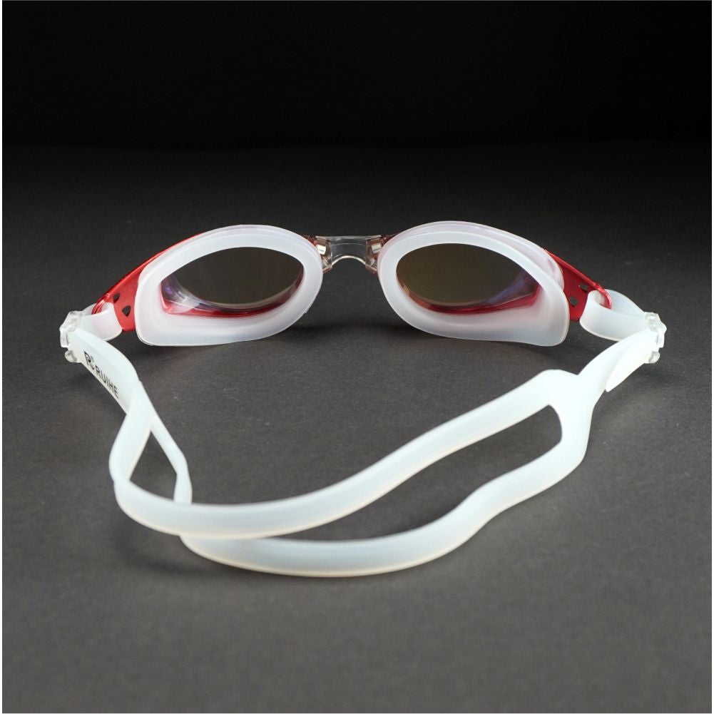 Red Metallic Anti Fog UV Protection leakproof design Swim Goggles for Kids 10yrs and above