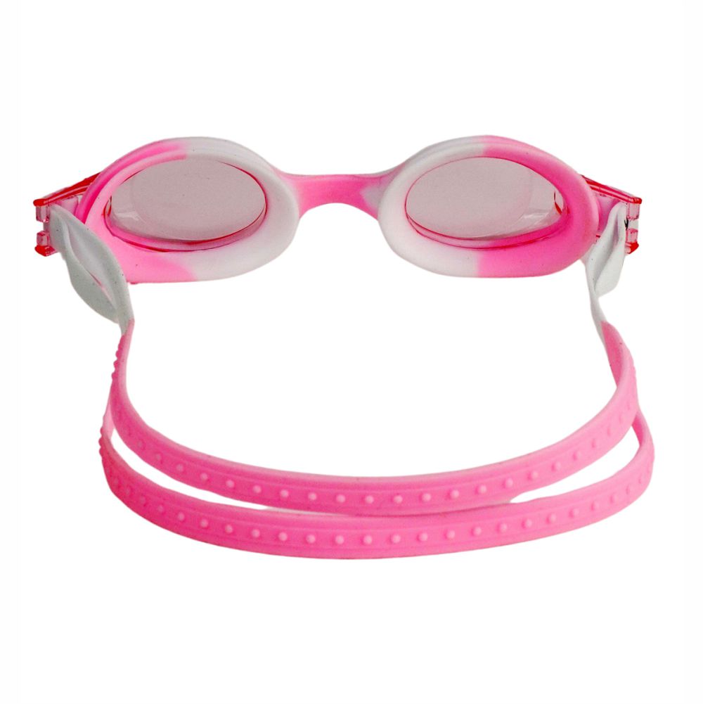 Tie Dye White with Pink Anti Fog UV Protection Leakproof Design Swim Goggles for Kids, 1yr - 4yrs
