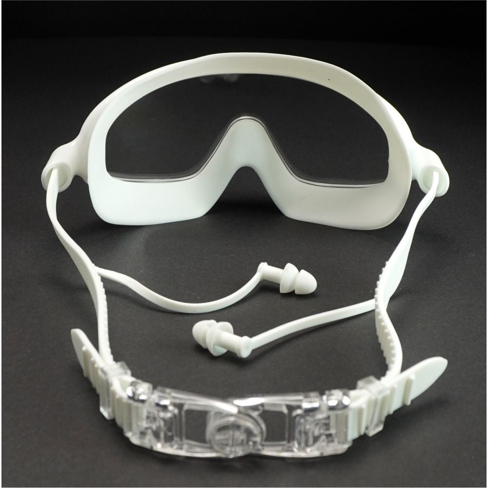White with purple Button style Anti Fog UV Protection leakproof design Swim Goggles for Adults
