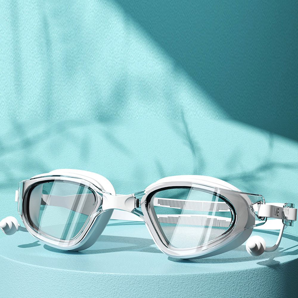 White Cat eye Shape Frame Anti Fog UV Protection leakproof design Swim Goggles for Adults