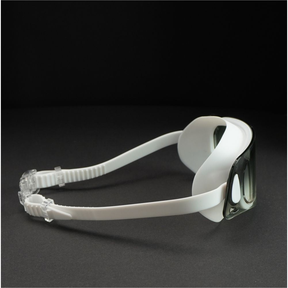 White with Green Ombre shaded Anti Fog UV Protection leakproof design Swim Goggles for Adults