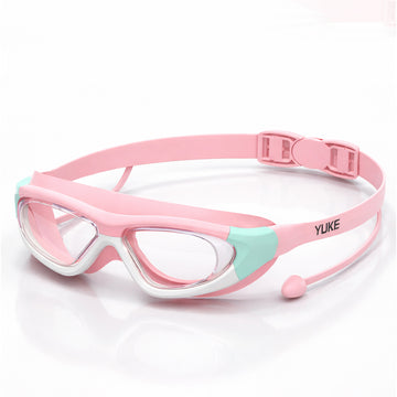 Pink Mint white border, Anti Fog UV Protection Leakproof Design Swim Goggles for Kids, 5yrs - 10yrs
