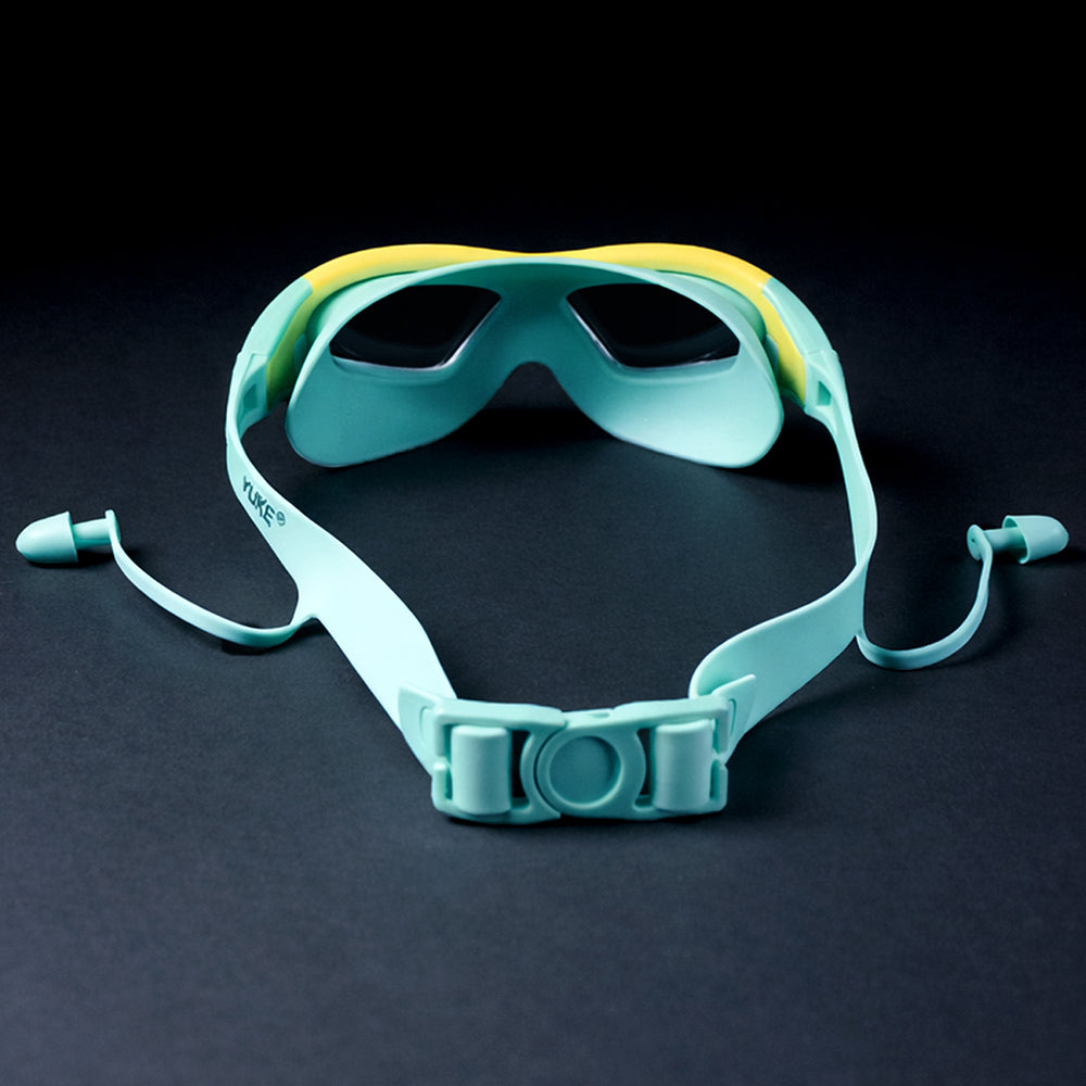 White Bordered Mint Anti Fog UV Protection Leakproof Design Swim Goggles for Kids, 5yrs - 10yrs