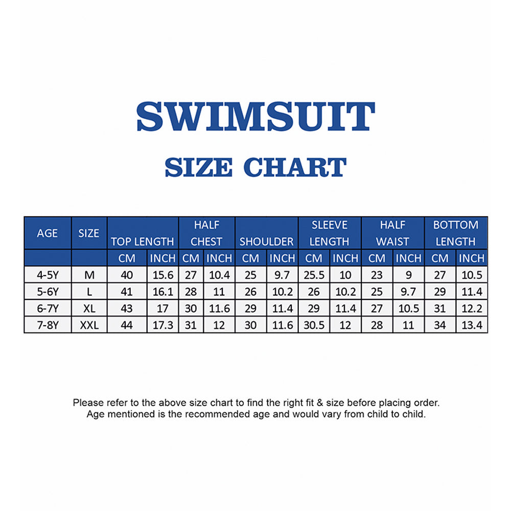 2 Pcs 4 Fishes Blue & Yellow T-shirt & Shorts Set, Toddlers & Kids Swimwear with Free Wash Bag & Free Swim Detergent