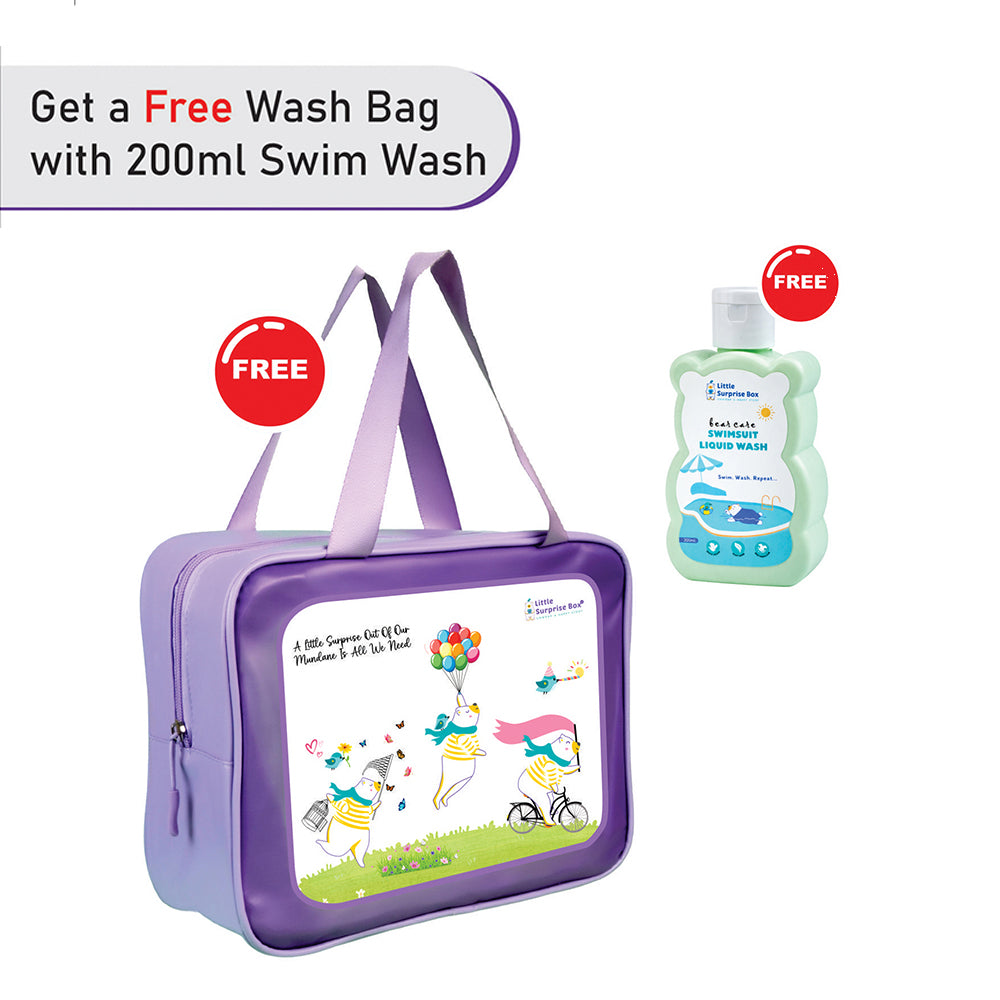 2 Pcs Mint Green Dino Top & Leggings Set, Kids Swimwear with Free Wash Bag & Free Swim Detergent