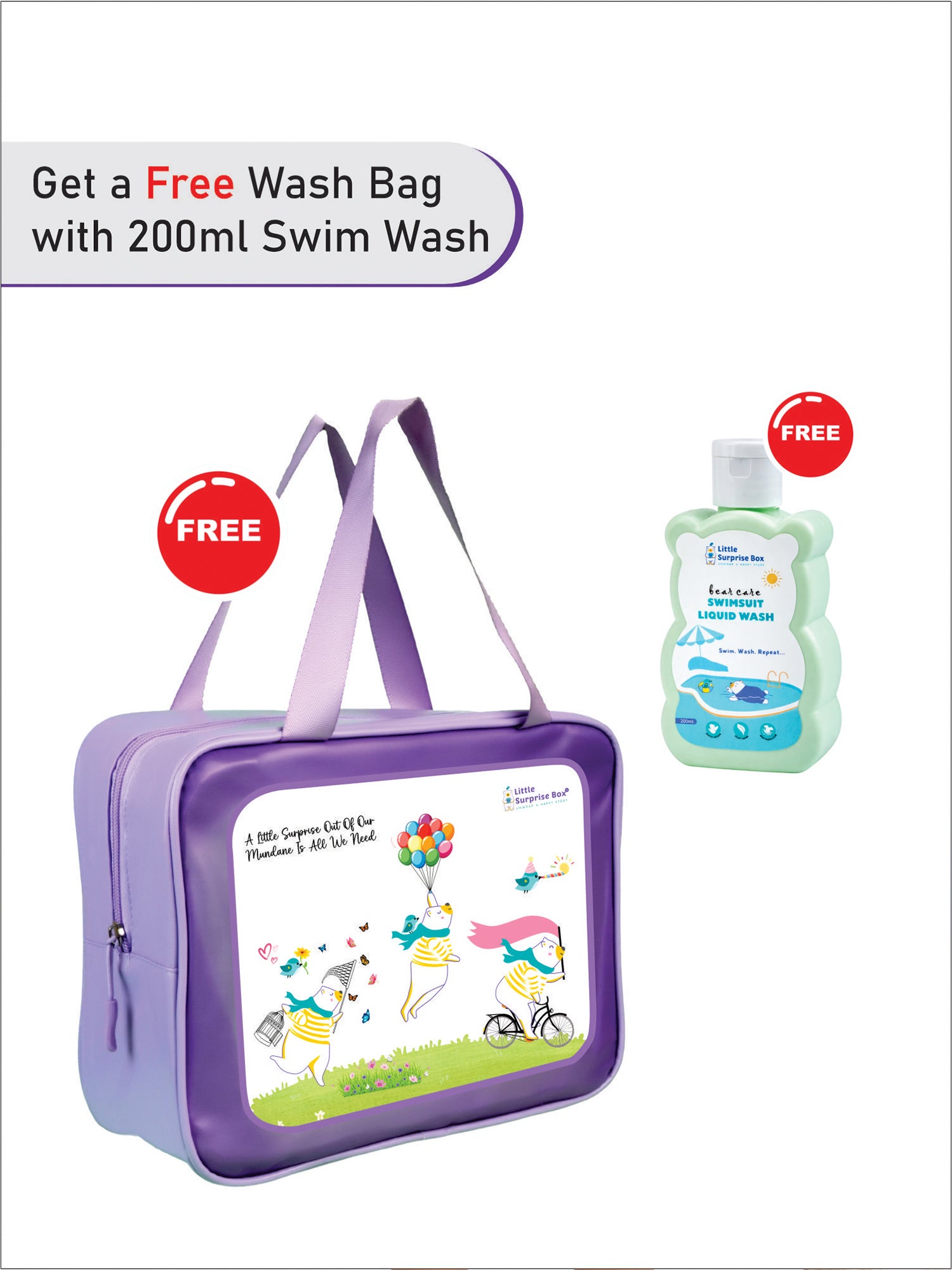 2 Pcs Orange Surfboard T-shirt & Shorts Set, Toddlers & Kids Swimwear with Free Wash Bag & Free Swim Detergent