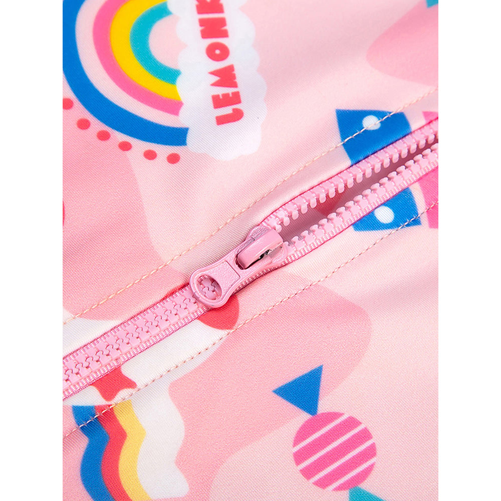 Pink Fruits and Rainbow Kids Swimwear UPF 50+ with matching Swim Cap & Free Washbag