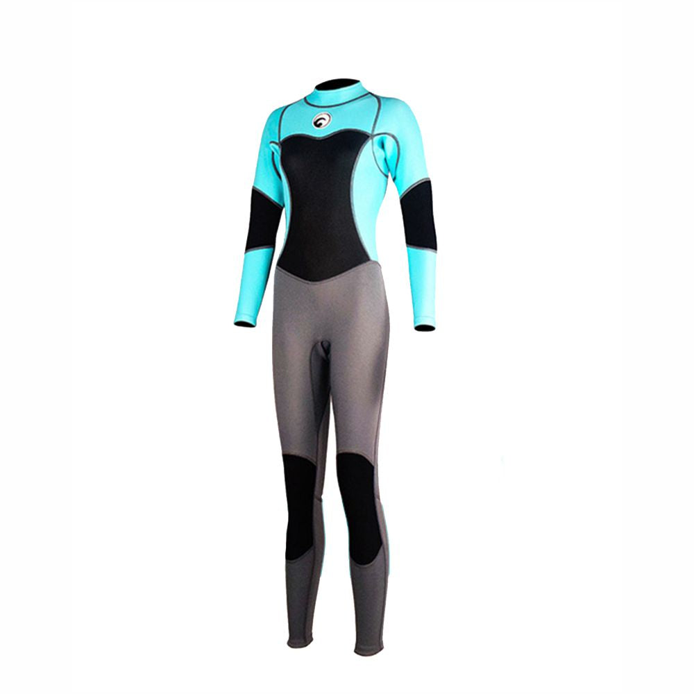 Mint Grey Black Full Length Scuba Swimsuit 1.5mm Neoprene Swimwear for water adventures for Teens and Adults