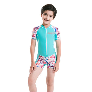 Mint Printed Design knee length Swimwear for Kids and Teens-2-3Y