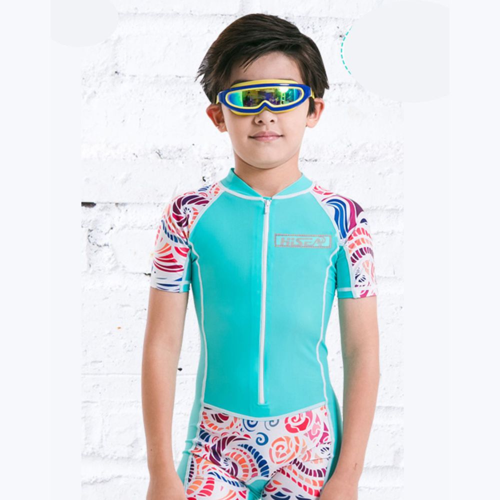 Mint Printed Design knee length Swimwear for Kids and Teens-2-3Y