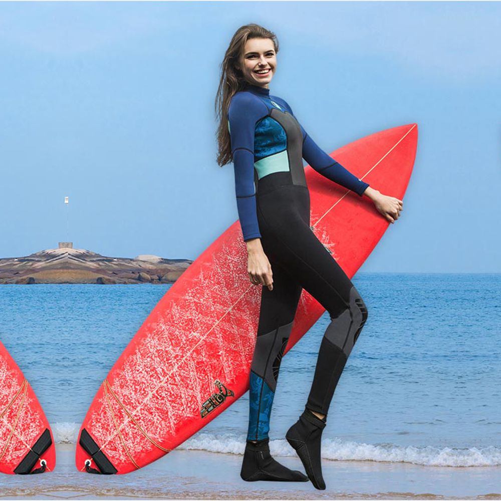 Navy Hibiscus Full Length Scuba Swimsuit 1.5mm Neoprene Swimwear for water adventures for Teens and Adults