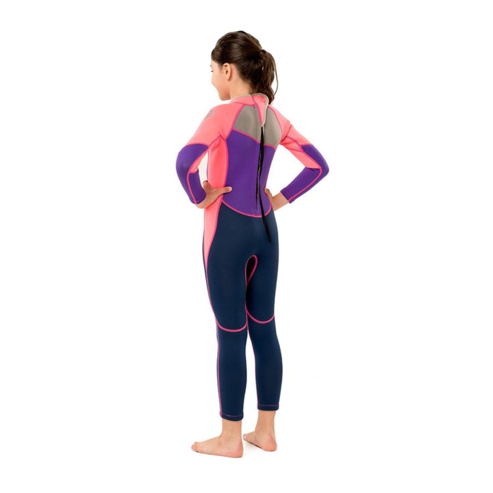 Pink Violet and black Full Length Scuba Swimsuit 2.5mm Neoprene Swimwear for water adventures for Kids and Teens