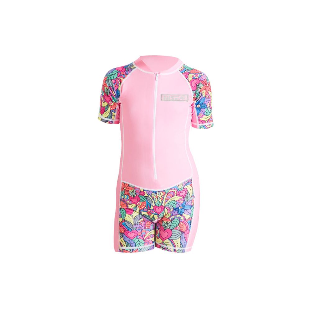 Pink  Mandala Design knee length Swimwear for Kids and Teens