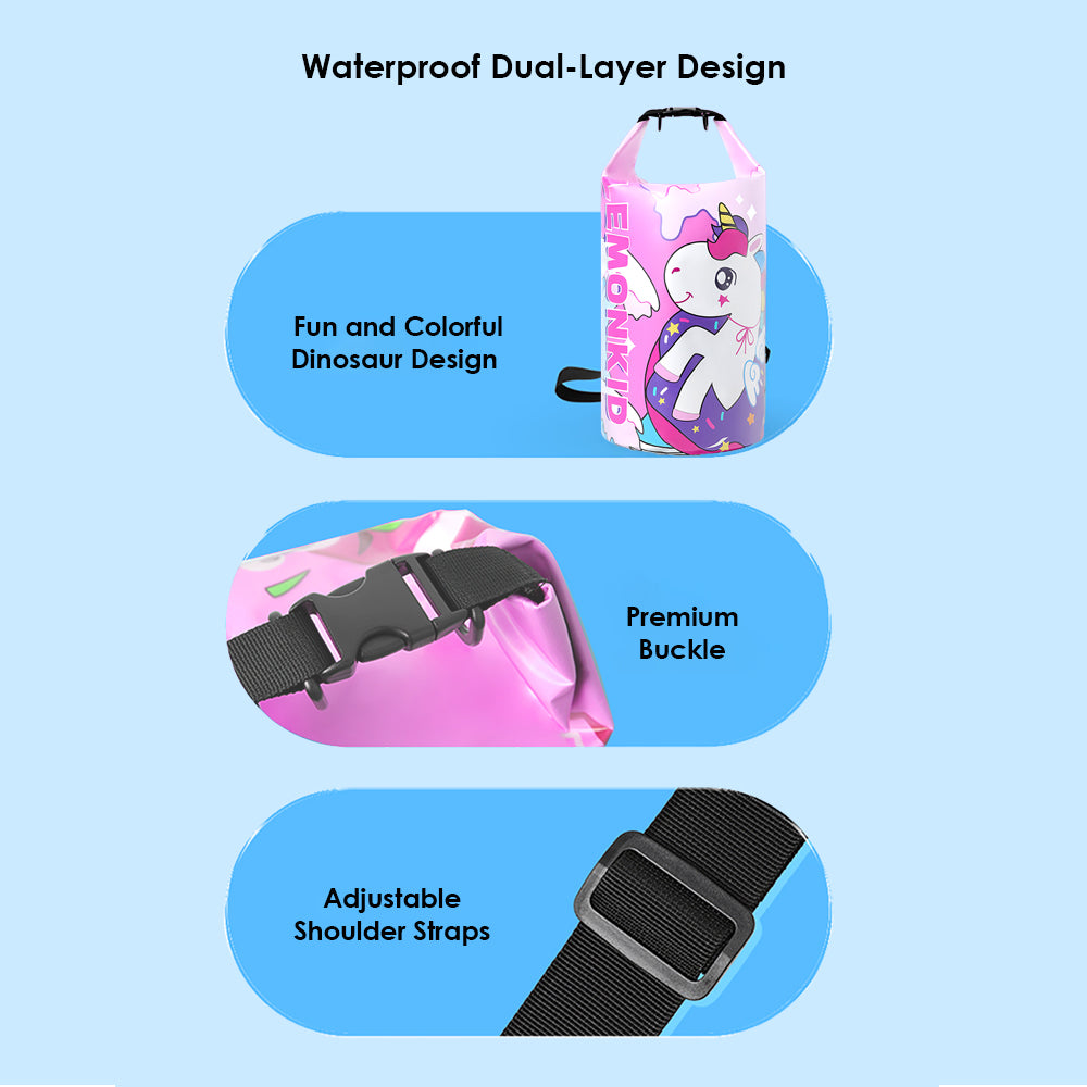 Pink Uni Big Size Clip on & Backpack style Waterproof Swimming Bag/ Beach Bag