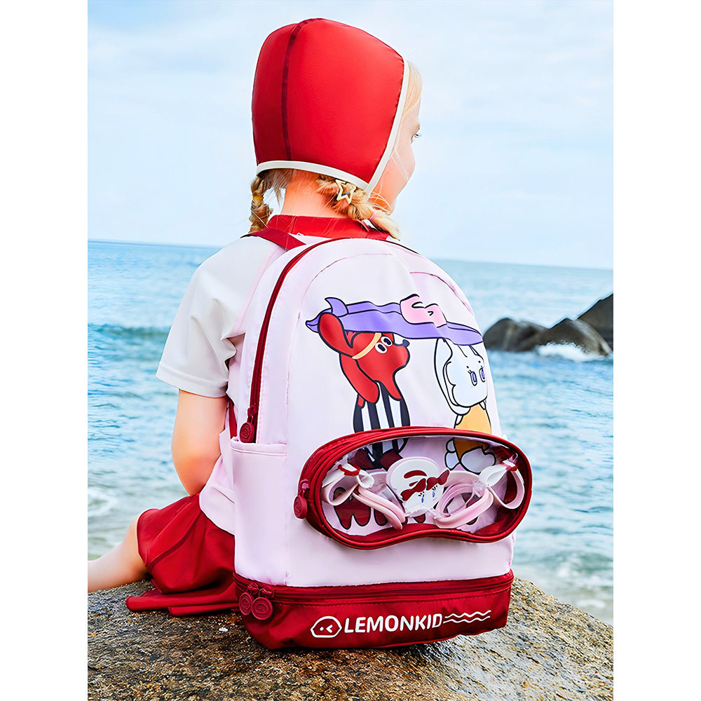 Doggy & Bunny with Surfbaord, Kids Waterproof Swimming Bag/ Beach Bag