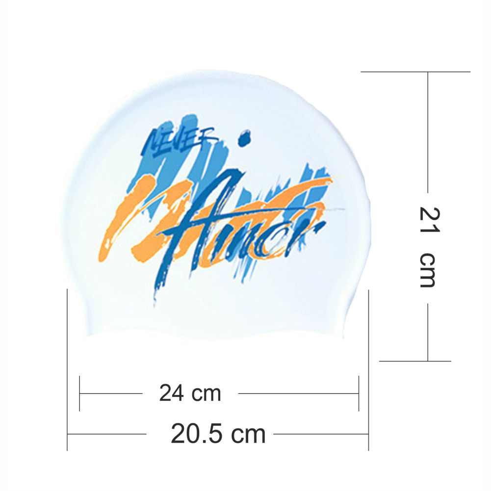 White Amor Swimming Cap for Kids and Adults, 10 years and above.